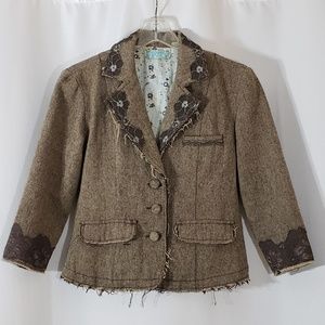 Princy Jessica Simpson Cropped Distressed Jacket